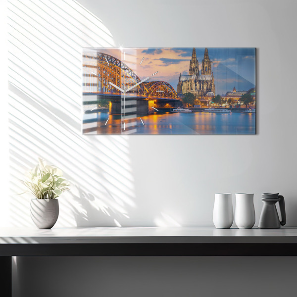 Horizontal wall clock View of the town hall