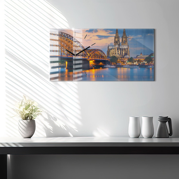 Horizontal wall clock View of the town hall