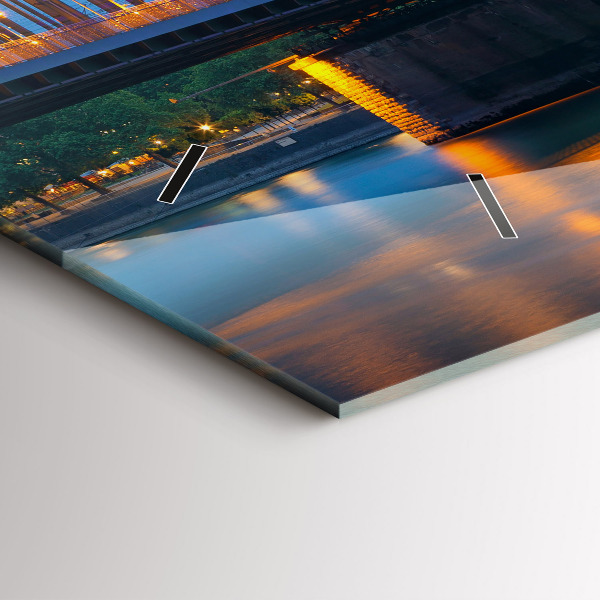 Horizontal wall clock View of the town hall