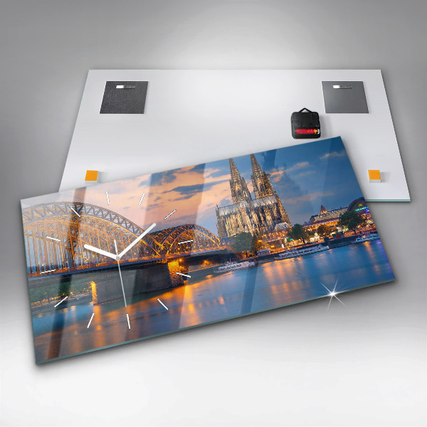 Horizontal wall clock View of the town hall