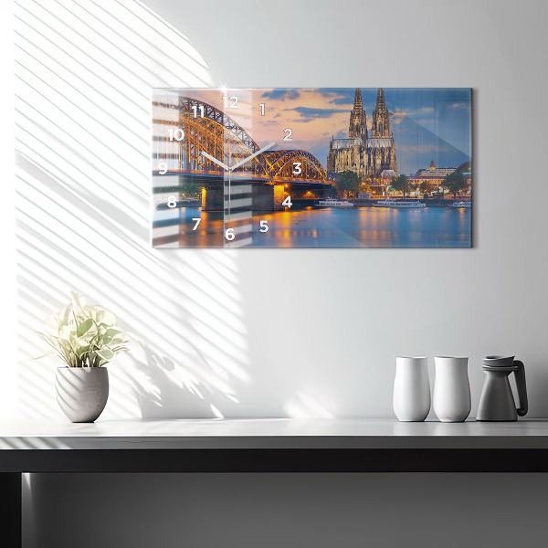 Horizontal wall clock View of the town hall