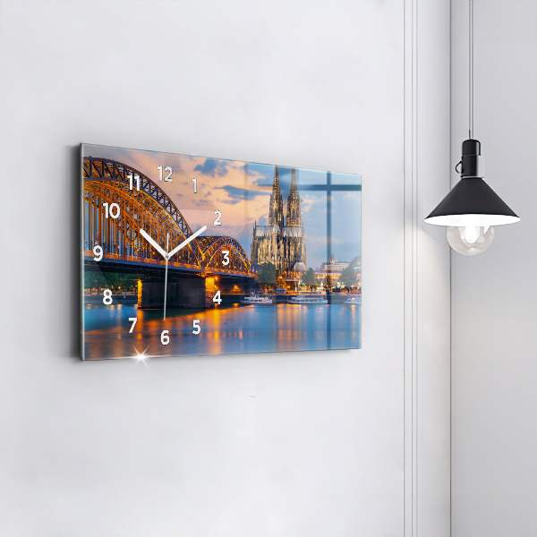 Horizontal wall clock View of the town hall