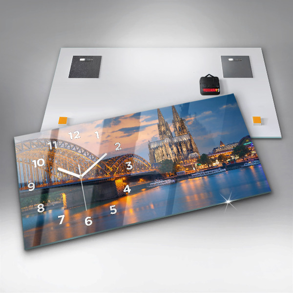 Horizontal wall clock View of the town hall