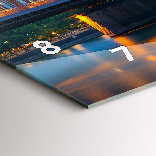 Horizontal wall clock View of the town hall