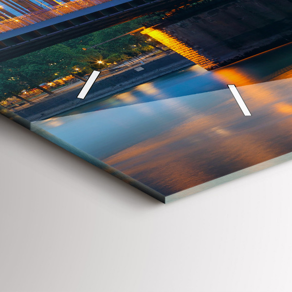 Horizontal wall clock View of the town hall