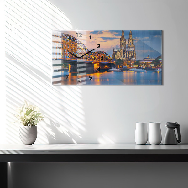 Horizontal wall clock View of the town hall