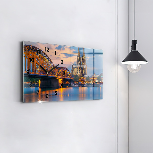 Horizontal wall clock View of the town hall