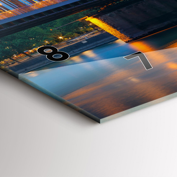 Horizontal wall clock View of the town hall