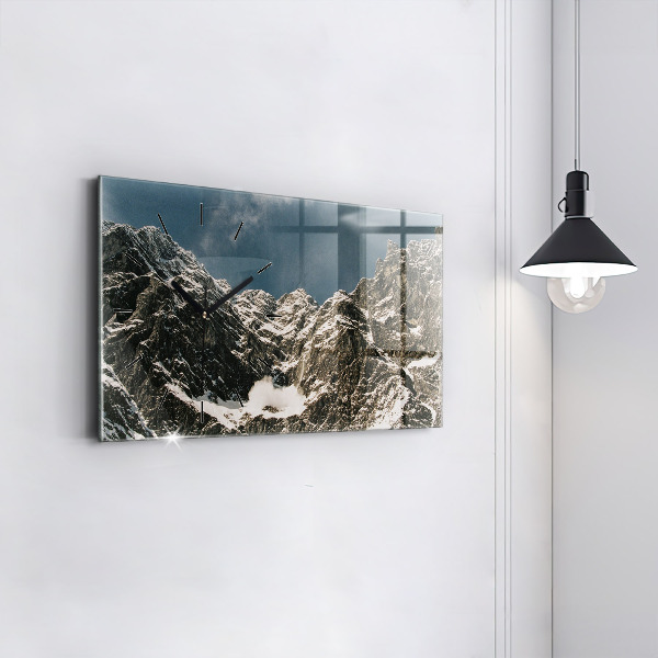Horizontal wall clock Watzmann Mountains