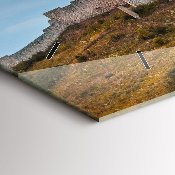 Horizontal wall clock Spiš Castle in Slovakia