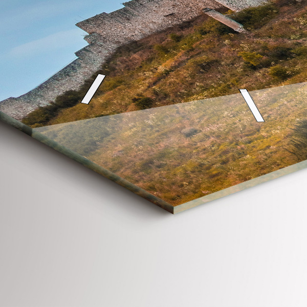 Horizontal wall clock Spiš Castle in Slovakia