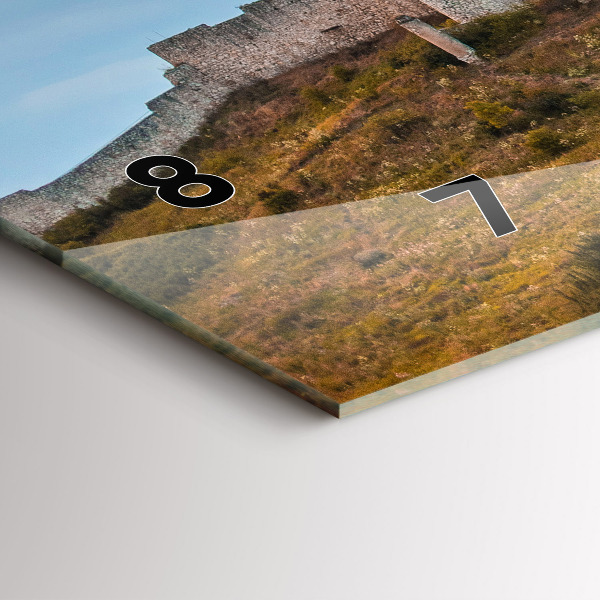 Horizontal wall clock Spiš Castle in Slovakia