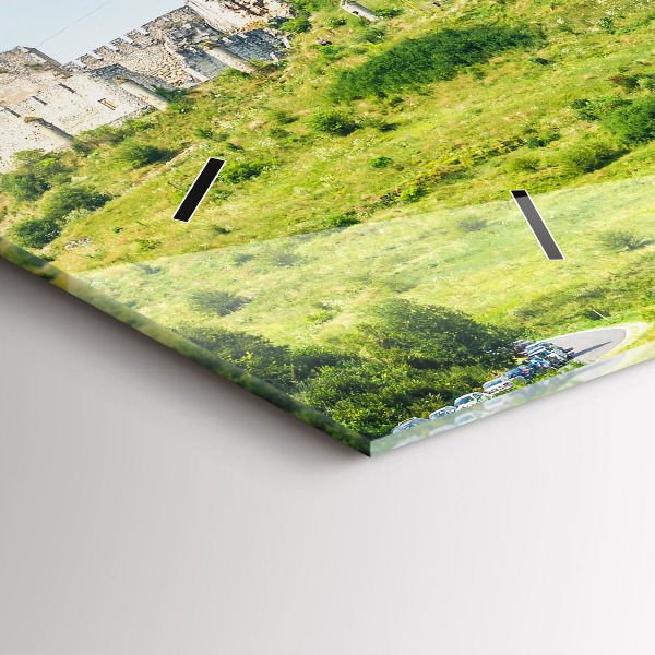 Horizontal wall clock Spiš Castle in Slovakia