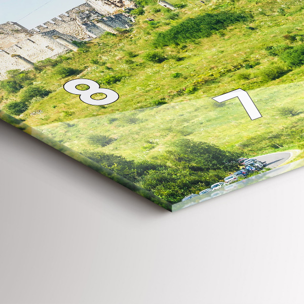 Horizontal wall clock Spiš Castle in Slovakia