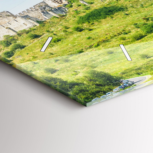 Horizontal wall clock Spiš Castle in Slovakia