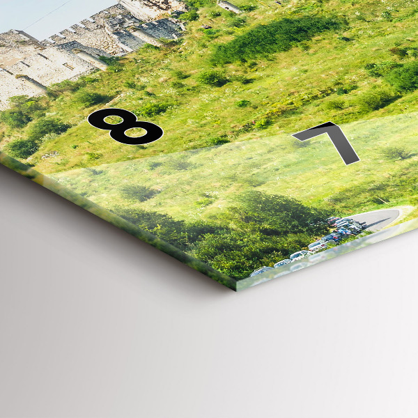 Horizontal wall clock Spiš Castle in Slovakia