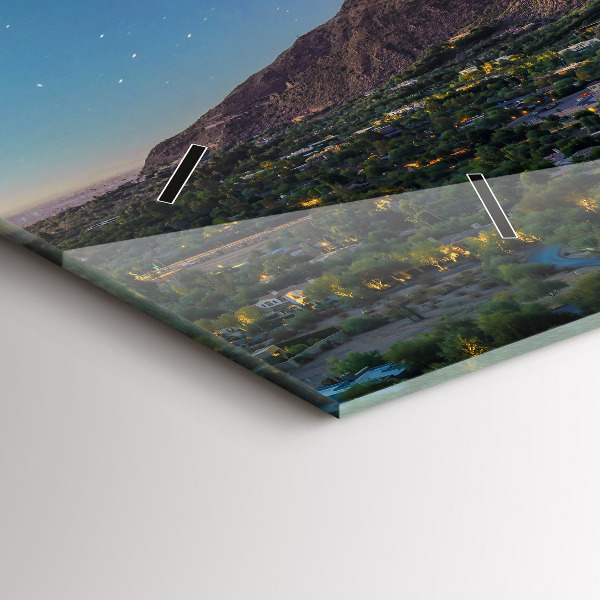 Horizontal wall clock Mountain Landscape