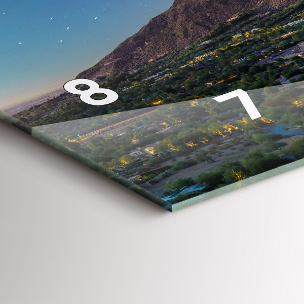 Horizontal wall clock Mountain Landscape