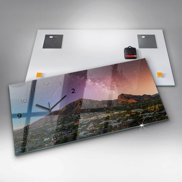 Horizontal wall clock Mountain Landscape