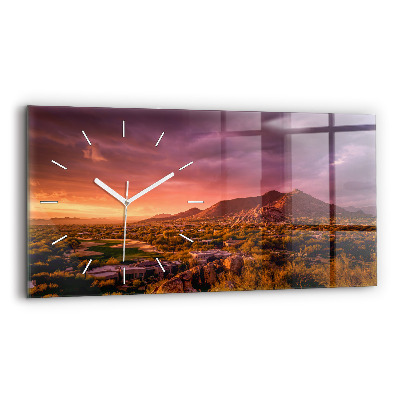 Horizontal wall clock North Scottsdale Sunset