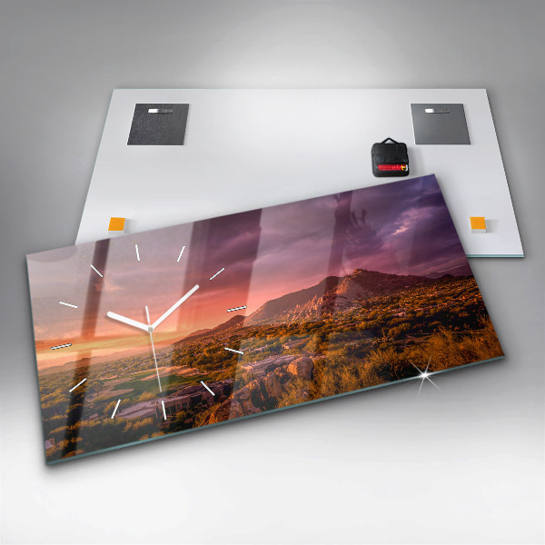 Horizontal wall clock North Scottsdale Sunset