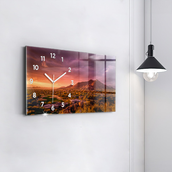 Horizontal wall clock North Scottsdale Sunset
