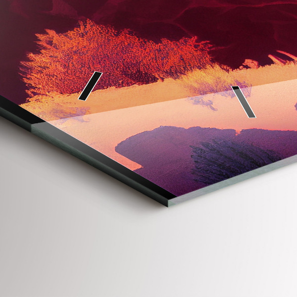 Horizontal wall clock Arizona desert illustration