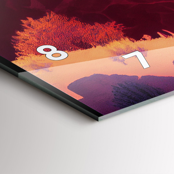 Horizontal wall clock Arizona desert illustration