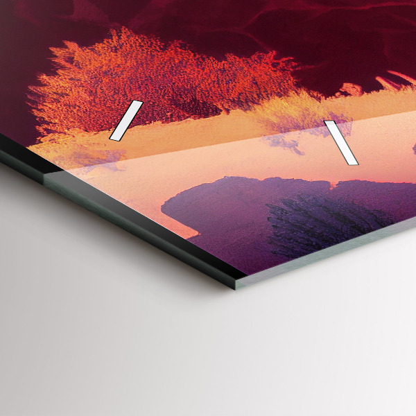 Horizontal wall clock Arizona desert illustration