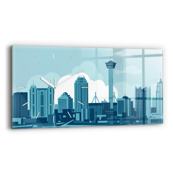 Horizontal wall clock Architecture in the USA