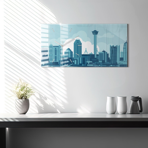 Horizontal wall clock Architecture in the USA