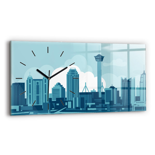 Horizontal wall clock Architecture in the USA