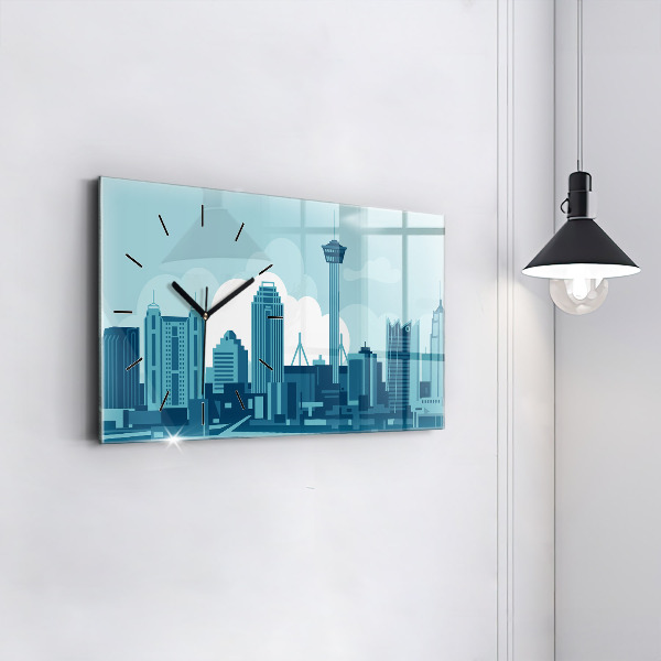 Horizontal wall clock Architecture in the USA