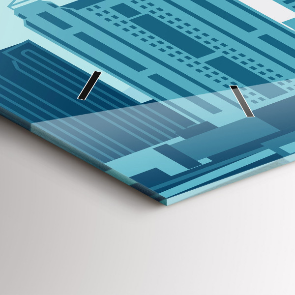 Horizontal wall clock Architecture in the USA