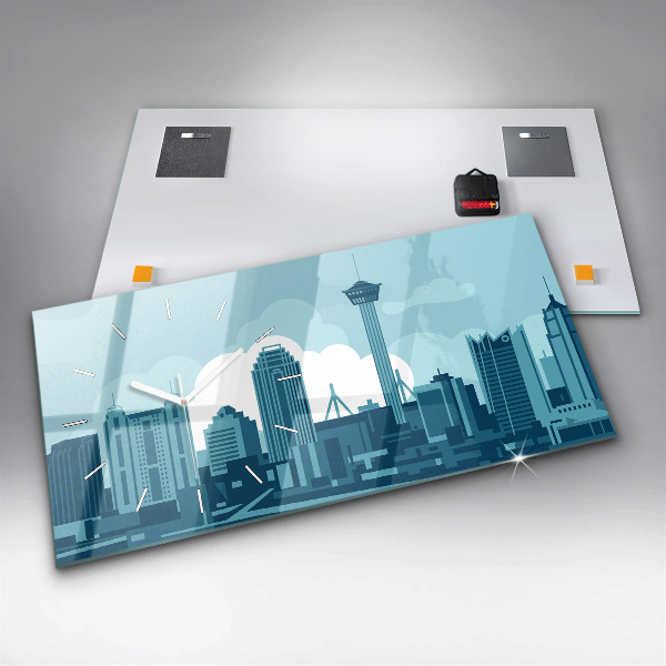 Horizontal wall clock Architecture in the USA