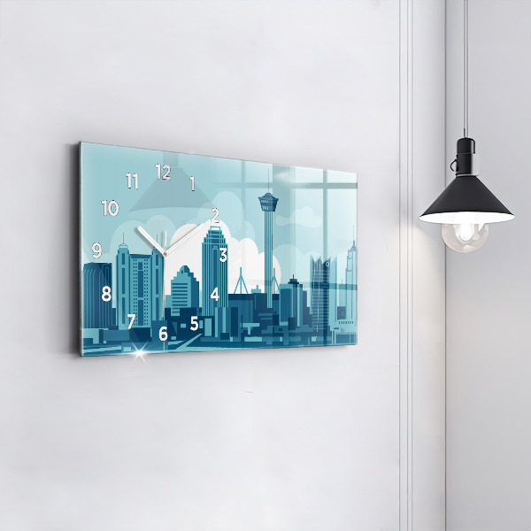 Horizontal wall clock Architecture in the USA