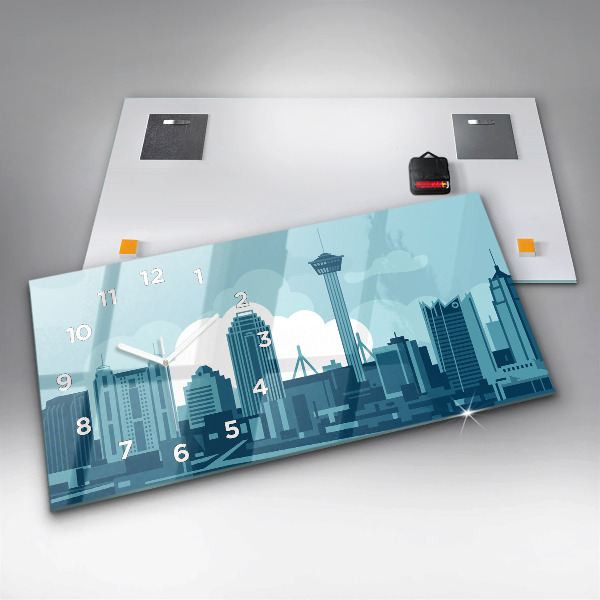 Horizontal wall clock Architecture in the USA