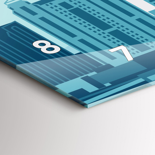 Horizontal wall clock Architecture in the USA