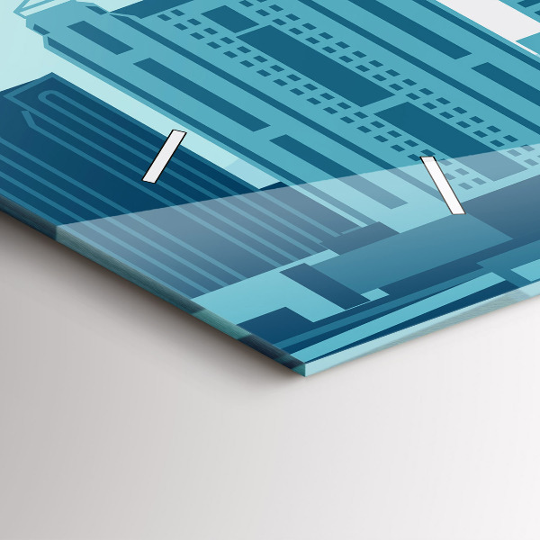 Horizontal wall clock Architecture in the USA