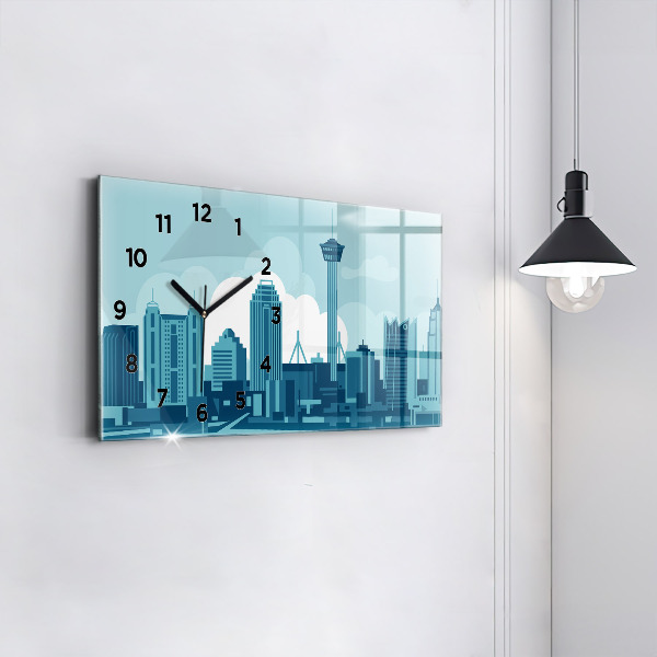 Horizontal wall clock Architecture in the USA