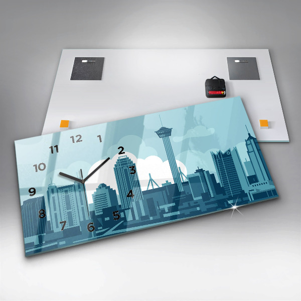 Horizontal wall clock Architecture in the USA