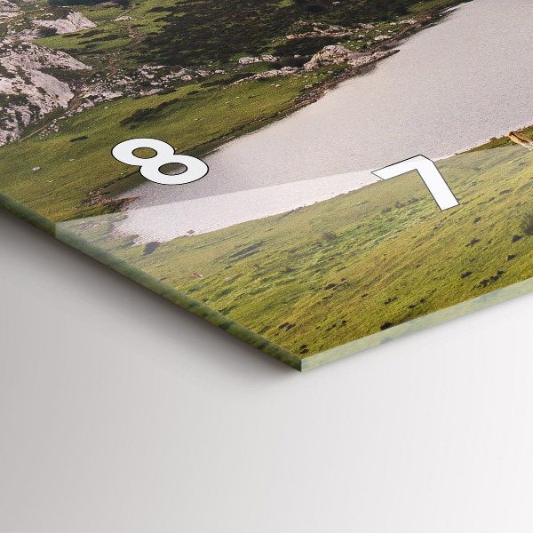 Horizontal wall clock Lake and Pyrenees Mountains