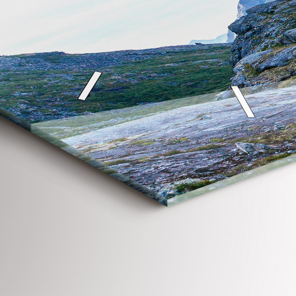 Horizontal wall clock Rocky Landscape