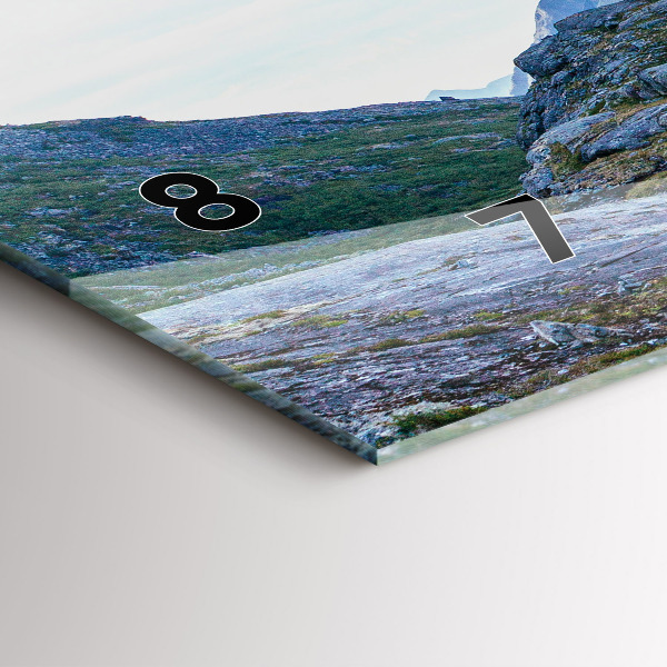 Horizontal wall clock Rocky Landscape