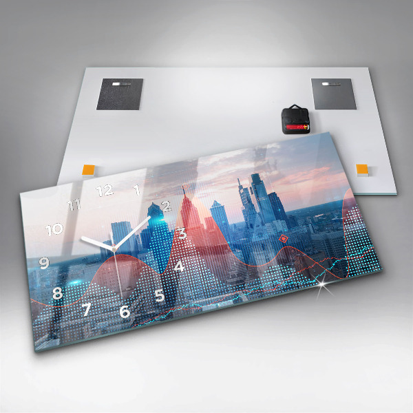 Horizontal wall clock Skyscrapers in Philadelphia