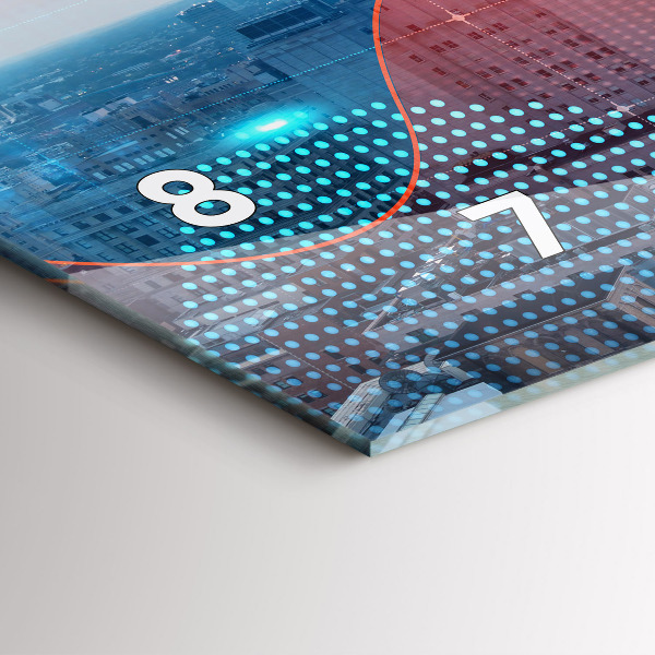 Horizontal wall clock Skyscrapers in Philadelphia