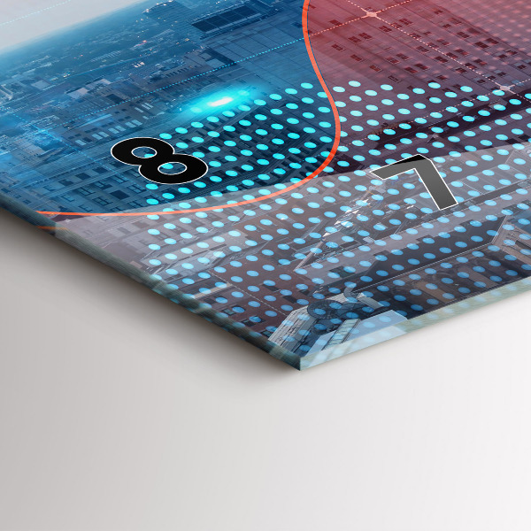 Horizontal wall clock Skyscrapers in Philadelphia