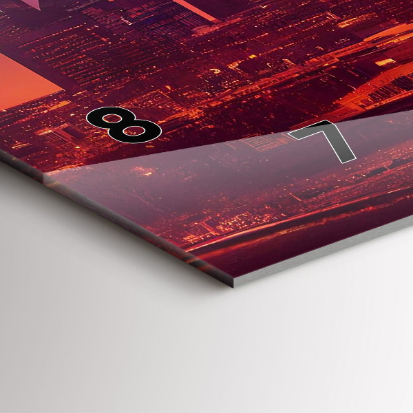 Horizontal wall clock Philadelphia City at Night