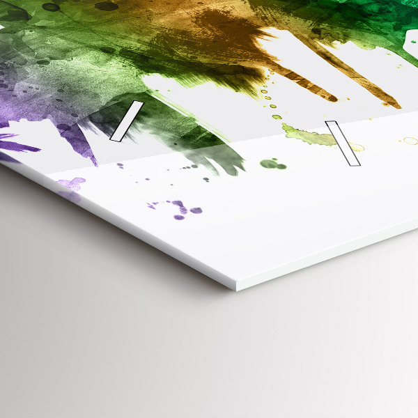 Horizontal wall clock Colorful Philadelphia