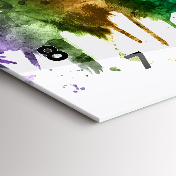 Horizontal wall clock Colorful Philadelphia